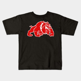 Wilson Football Helmet Logo (Red Bulldog) Kids T-Shirt